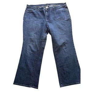 Sonoma Life + Style Wide Leg Jeans Womens 24W Blue Med Wash High Rise 49x29